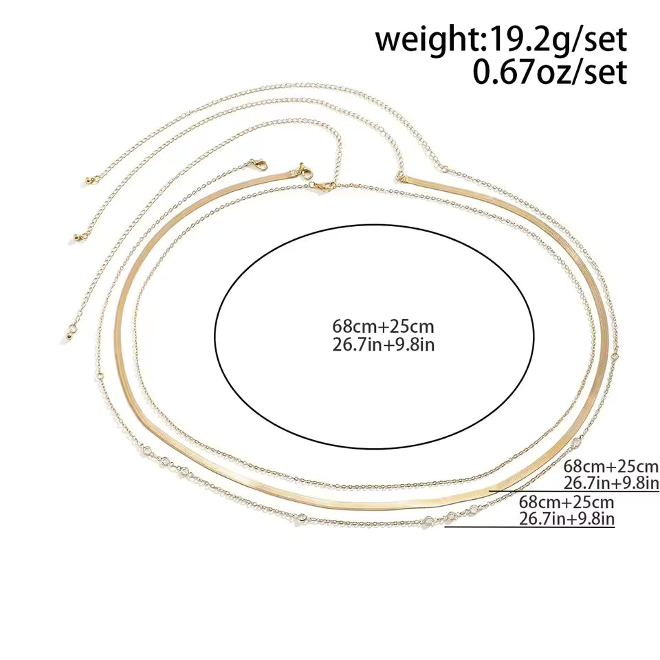 GoldenSiren™ 3PCS Snake Chain Waist Set – Summer Body Jewelry