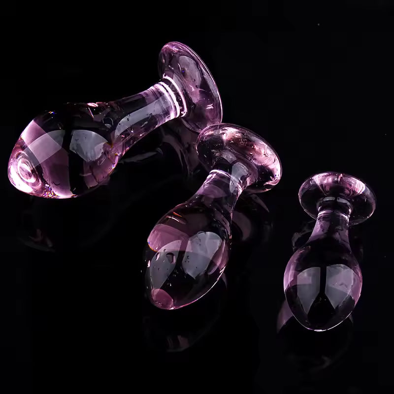 RoseLuxe™ Crystal Glass Plug – Elegant Night Fantasy