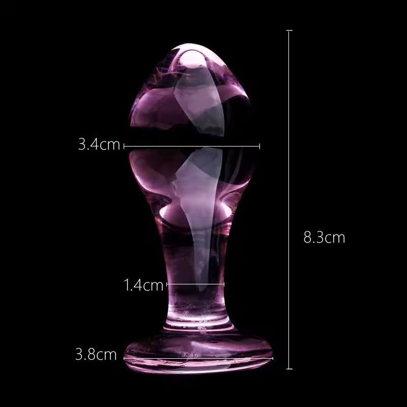 RoseLuxe™ Crystal Glass Plug – Elegant Night Fantasy