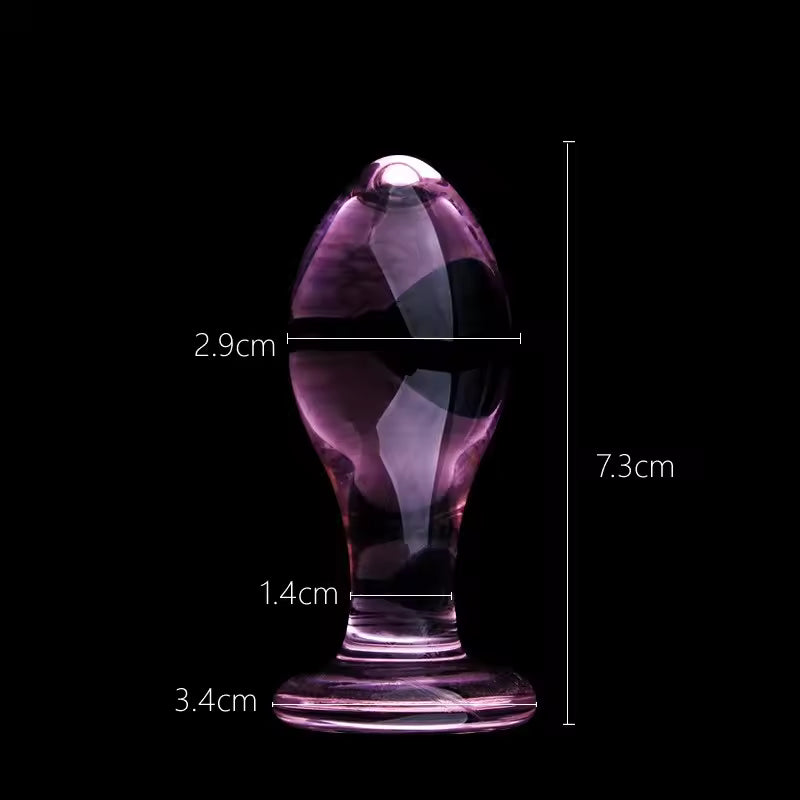 RoseLuxe™ Crystal Glass Plug – Elegant Night Fantasy