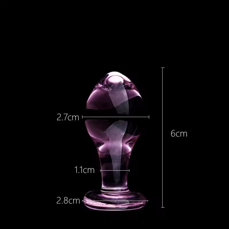 RoseLuxe™ Crystal Glass Plug – Elegant Night Fantasy