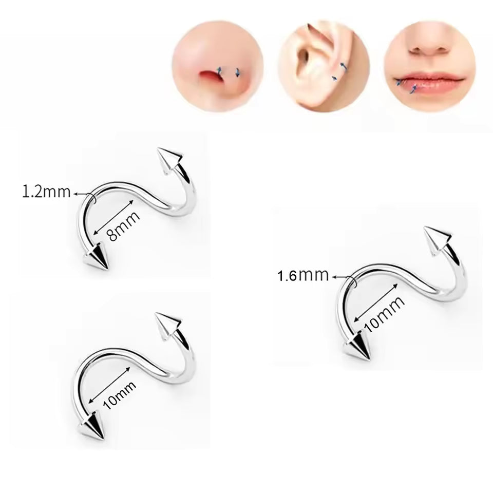 S-Curve™ 316L Stainless Steel Piercing Ring – 16G Body Jewelry