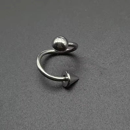 S-Curve™ 316L Stainless Steel Piercing Ring – 16G Body Jewelry