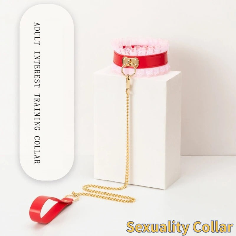 ShadowBond™ Leather Collar & Leash Set – Gothic Harness Accessory