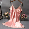 Sexy Satin Lace Camisole Nightdress for Women – Elegant Silk Look Sleepwear