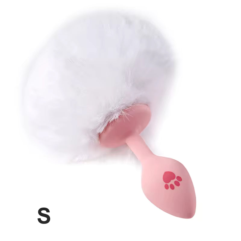 Plush Cat Paw Tail Plug – Flirty Fantasy Couple Toy