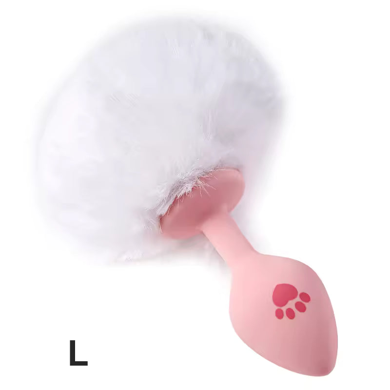 Plush Cat Paw Tail Plug – Flirty Fantasy Couple Toy