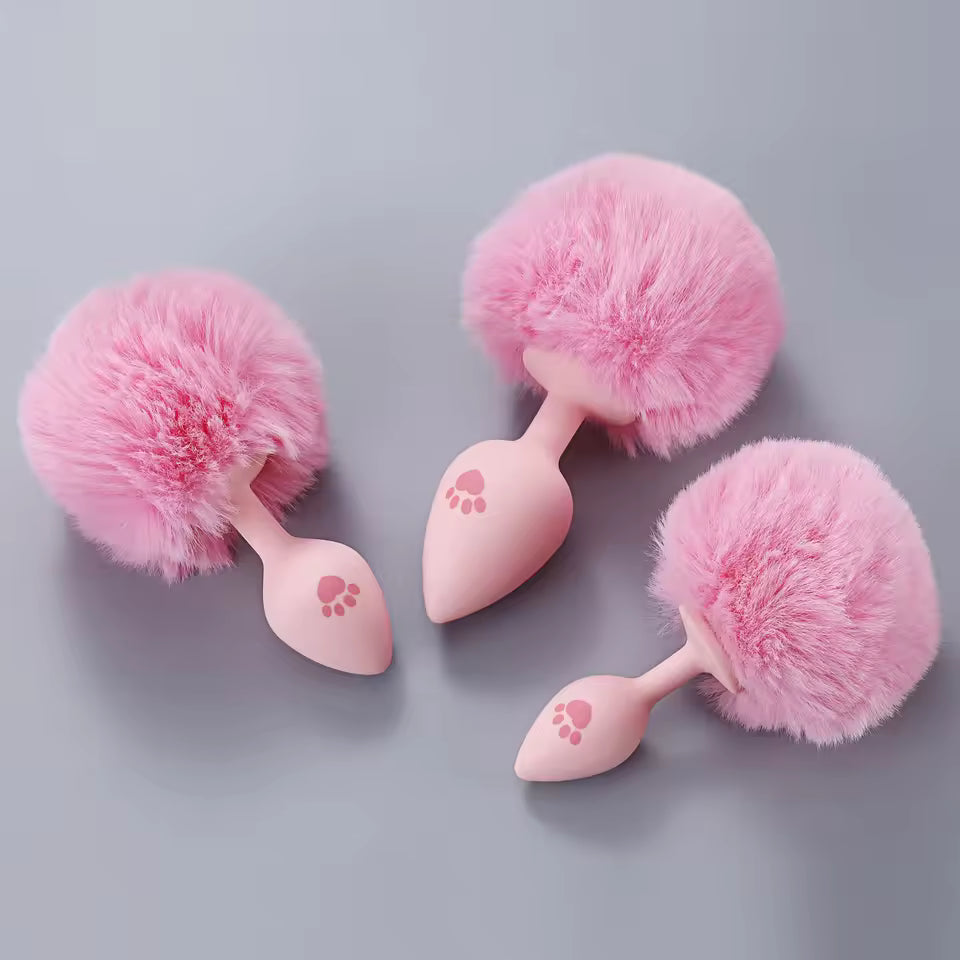 Plush Cat Paw Tail Plug – Flirty Fantasy Couple Toy